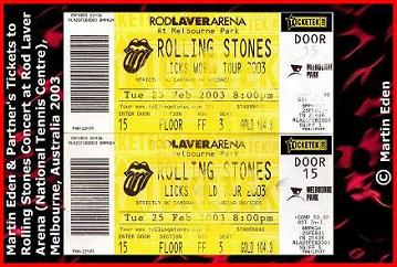 Rolling Stones Rod Laver Arena 2003