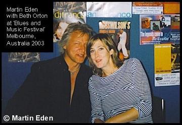Martin Eden with Beth Orton at the Blues & Music Festival, Melbourne, Australia 2003