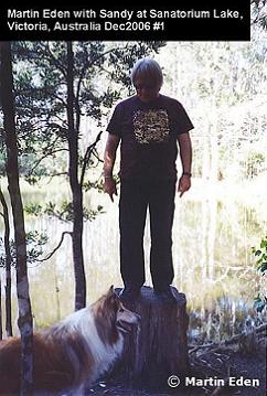 Martin Eden with Sandy at Sanatorium Lake, Victoria, Australia 2006